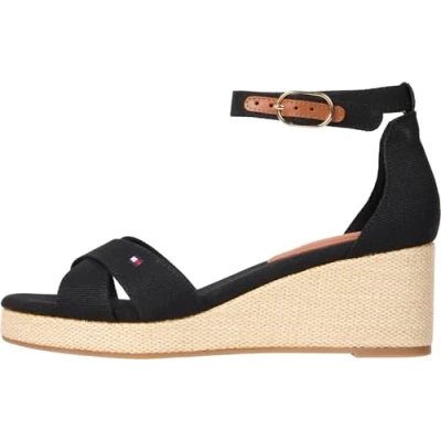 Abbildung von Tommy Hilfiger Keilsandalette, Damen, Größe: 36, Black Schuhe