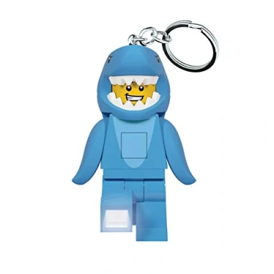 Abbildung von LEGO® Schlüsselanhänger Lego Iconic Shark Suit Guy mit LED Taschenlampe