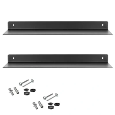Abbildung von SOTECH 2er Set Design Wandboard Hover III 350 x 130 30 mm schwarz, Wandmontage, Wandregal inkl. Befestigungsset, Moderne Ablage für die Wand in Bad Küche oder Wohnzimmer