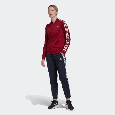Abbildung von adidas Sportswear W 3S TR Trainingsanzug, Damen, Größe: XS, Legend ink collegiate burgundy