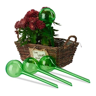 Abbildung von relaxdays Tropfer Bewässerungskugeln 4er Set, Grün