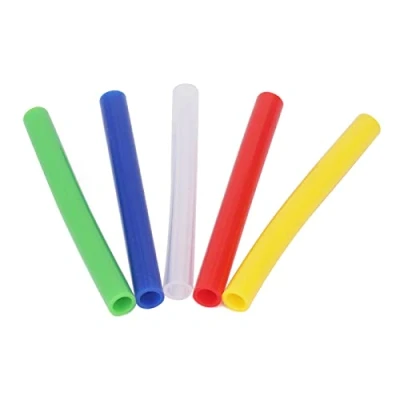 Abbildung von 5pcs Baby Zahnen Rohr Lebensmittelqualität Kaustroh Spielzeug BPA frei gefrierbar kochbares Silikon Säuglings Beißring Kauspielzeug für Kinderkrankheiten Erleichterung