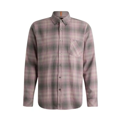 Abbildung von BOSS Rickert Hemd, Herren, Größe: Large, Open purple fifteen