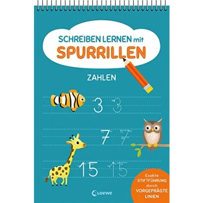 Abbildung von Schreiben lernen mit Spurrillen Zahlen: Schreibblock vorgeprägten Linien für Vorschulkinder ab 5 Jahren