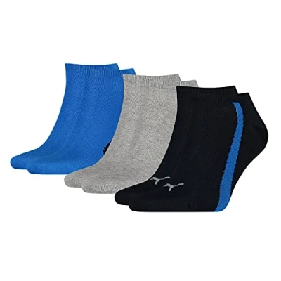 Abbildung von Puma Unisex Sneaker Socken, Marineblau/Grau/Blau, 35/38 (3er Pack)
