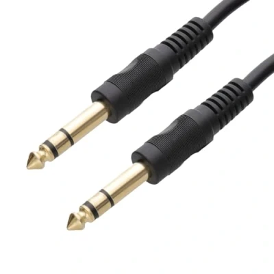 Abbildung von Profi 6,35 mm Klinkenstecker Stecker Zum Stereo Kabel Vergoldeten 2 m [2 Meter/2m]