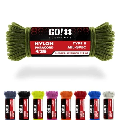 Abbildung von GO!elements Paracord 425 3mm Abspannleine, aus reißfester Nylonschnur