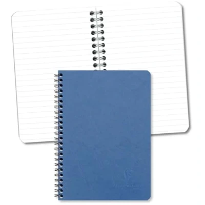 Abbildung von Clairefontaine 785364C Spiralbuch (DIN A5, 14,8 x 21 cm, Age Bag liniert mit Rand, 50 Blatt) 1 Stück blau