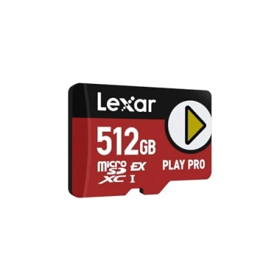 Abbildung von exar Play PRO MicroSDXC Express Karte 512GB, bis zu 900MB/s Lesen, 600MB/s Schreiben, spieloptimiert, A2, 4K, Hochgeschwindigkeits Speicherkarte für Handheld Konsolen, Switch, tragbare Gaming Geräte