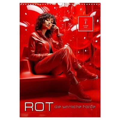 Abbildung von Rot, die sinnliche Farbe (Wandkalender 2025 DIN A3 hoch), CALVENDO Monatskalender