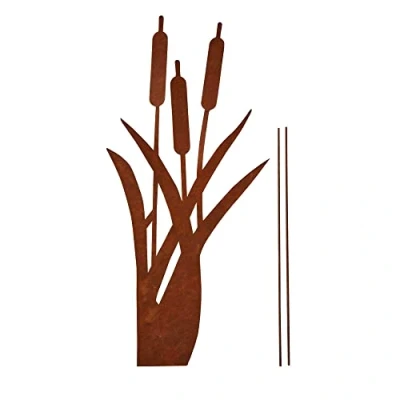 Abbildung von UNUS GARDEN Gartenstecker Stecker Rost Schilfgräser (1 St)