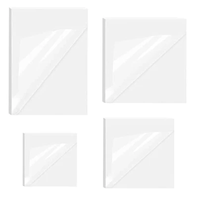 Abbildung von luoshaPUCY 200 Blätter Transparente Haftnotizen, Transparent Sticky Notes Set Wasserfest und Wiederbeschreibbar durchsichtige Notizzettel für Schule Büro Zuhause (40*40mm+50*50mm+76*76mm+70*95mm)