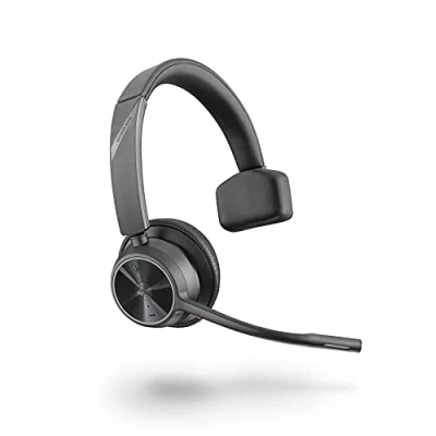 Abbildung von Poly schnurloses Voyager 4310 UC Headset (Plantronics) Ein Ohr USB C Bluetooth Adapter kompatibel mit Teams (zertifiziert), Zoom und mehr