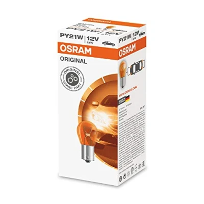 Abbildung von 10 x OSRAM 581 PY21W BAU15S bernsteinfarbene Blinkerlampe 12 V 21 W 7507
