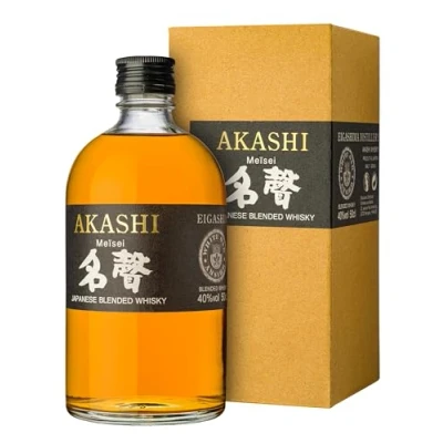 Abbildung von Akashi Meisei Japanese Blended Whisky 3 Jahre in amerikanischer Eiche gereift hoher Malt Anteil aus Japan 40% Vol. 0,5 Liter