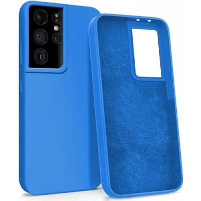 Abbildung von MyGadget Hülle für Samsung Galaxy S21 Ultra Gummierte Handyhülle [ 3 Layer Struktur ] Schutzhülle mit Soft Inlay &amp; Hardcase Cover außen Königsblau