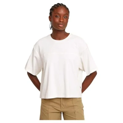 Abbildung von G STAR Script Tshirt basic, Damen, Größe: Small, Lt chalk