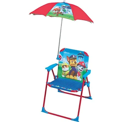 Abbildung von Fun House Paw Patrol Kinder Klappstuhl mit Sonnenschirm, Stahl, blau, 38 x 8 50 cm