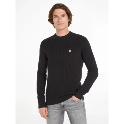 Abbildung von Calvin Klein Jeans Embro Badge Strickpullover, Herren, Größe: 3XL, Ck black