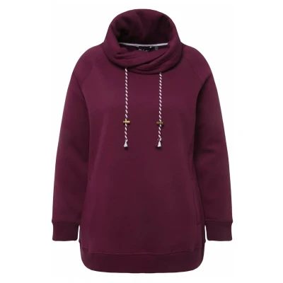 Abbildung von Ulla Popken MIT Stehkragen Raglanform Lange ÄRMEL Sweatshirt, Damen, Größe: 42/44, Donkere bes