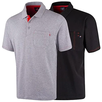 Abbildung von Lee Cooper Herren Poloshirt, Grau meliert, L