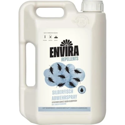 Abbildung von Envira Silberfisch Abwehrspray 2 Liter Spray mit Langzeitwirkung gegen Silberfische &amp; Papierfische Mittel in der Wohnung Effektiv Silberfischchen loswerden
