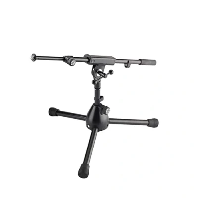 Abbildung von K&amp;M 25950 Mikrofonstativ Rien für Bass Drums, 3/8“ Schwarz Stahl, Schwenkarm, bis 72,5 cm ausziehbar 42,5 64,5 Höhe