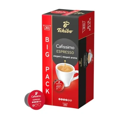 Abbildung von Tchibo Cafissimo Espresso elegant Kaffeekapseln, 30 Stück (Kaffee, ausdrucksstark mit vollem Aroma), nachhaltig &amp; fair gehandelt