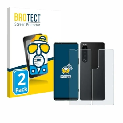 Abbildung von BROTECT Entspiegelungs Schutzfolie für Sony Xperia 5 III (Display+Rückseite) (2 Stück) Matte Displayschutz Folie, Anti Reflex, Fingerprint