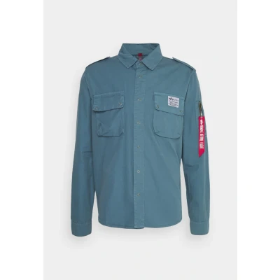 Abbildung von Alpha Industries Urban Military Shirt Hemd, Herren, Größe: XXL, Vintage marine