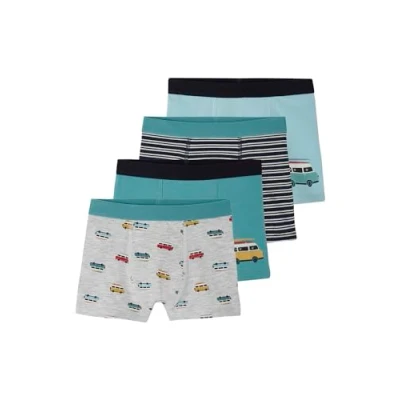 Abbildung von Vertbaudet 4er Pack Jungen Boxershorts mit Bio Baumwolle Aqua 98/104