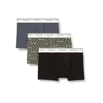 Abbildung von Calvin Klein Herren Surge 3Pk Trunk, Blue (Turbulence/CK CK Logo_Black/ Black), XL