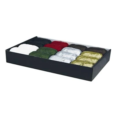 Abbildung von Clairefontaine 611402C Packung (mit 16 Spulen aus Bast, matt, ideal für Ihre Geschenke oder Bastelnprojekte, 13mm x 20m) Stück farbig sortiert