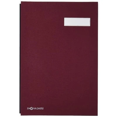 Abbildung von Pagna Unterschriftsmappe 5 teilig mit Leinen Einband, dehnbarem Rücken, Rot