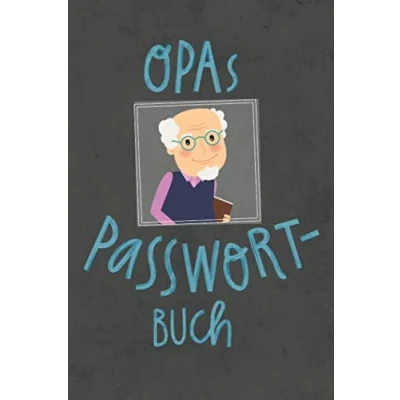 Abbildung von Opas Passwort Buch: Handliches Notizbuch mit Register zum Organisieren aller Internet Zugangsdaten Großdruck