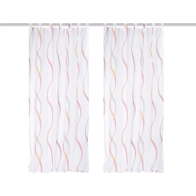 Abbildung von HOME WOHNIDEEN Vorhang &quot;SCHLAUFENSCHAL&quot;, (2 St.), 2er Pack Schlaufenschal bedruckt