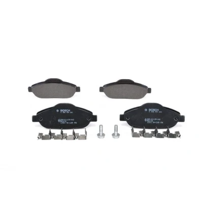 Abbildung von BOSCH 0 986 494 261 Bremsbelagsatz Low Metallic mit Montageanleitung, Anti Quietsch Blech, Schrauben PEUGEOT: 3008 I, 308 I SW, CC