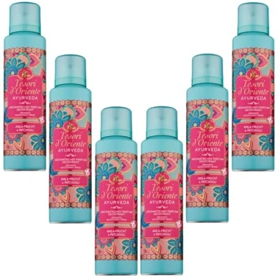 Abbildung von Tesori d&#039;Oriente Deo Spray Aromatisches Parfum Ayurveda 6 x 150 ml, Packung