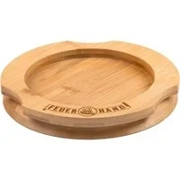 Abbildung von Feuerhand Platzteller Laternenuntersetzer Holz Bambus, Zubehör für Laternen 276, Ø innerer Ring 13,4 cm, Original