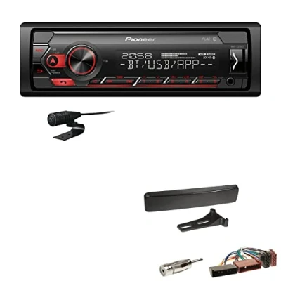 Abbildung von Pioneer MVH S320BT 1 DIN Bluetooth Autoradio USB FLAC Spotify mit Einbauset passend für Ford Fiesta V 1995 2001 schwarz