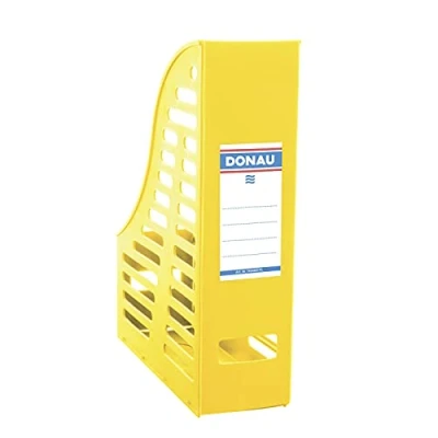 Abbildung von DONAU 7464001PL 11 Stehsammler, durchbrochen, PP, A4, klappbar, gelb