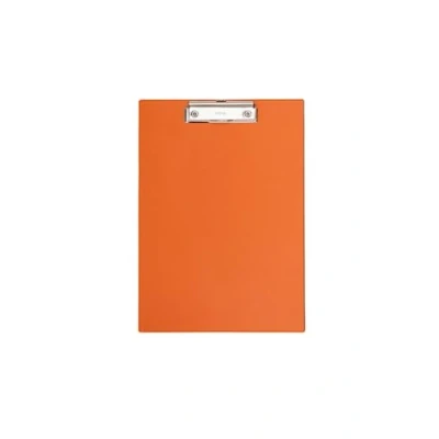 Abbildung von MAUL Klemmbrett A4 aus Karton mit Folie Schreibbrett Papierklemme Clipboard moderner Klemmer zur Aufbewahrung von Papier für Büro, Küche und Werkstatt Orange