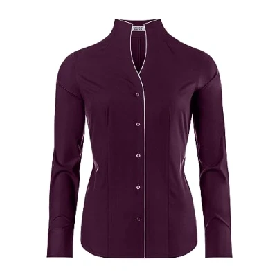 Abbildung von Vincenzo Boretti Leicht Tailliert Hemdbluse, Damen, Größe: 40, Aubergine