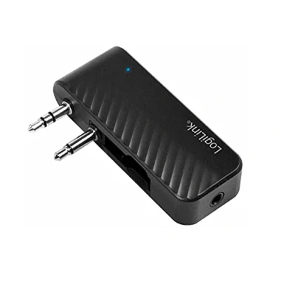 Abbildung von LogiLink BT0061 Bluetooth Adapter, 5.1, Audiosender, mit AUX Ausgang und Flugzeugstecker