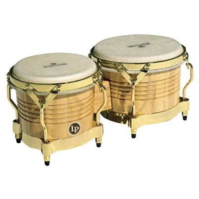 Abbildung von LP Latin Percussion LP811002 Matador Wood Bongo Natural Gold Hardware