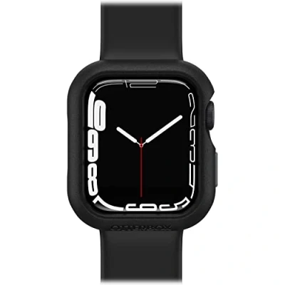 Abbildung von OtterBox All Day Bumper für Apple Watch Series 9/8/7 41mm, stoßfeste, sturzsichere, schlanke Schutzhülle Watch, schützt den Display und die Kanten, Schwarz/Grau