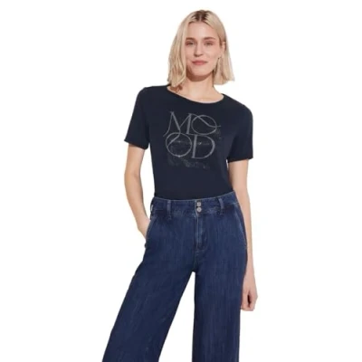 Abbildung von Street One MIT Wording Tshirt print, Damen, Größe: 38, Blau