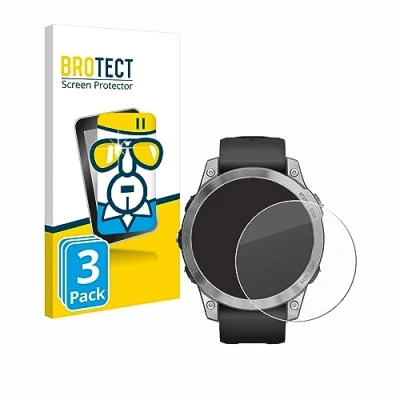 Abbildung von BROTECT (3 Stück Panzer Schutz Glas für Garmin Fenix 7 (47 mm) 9H Echtglas, Displayschutz