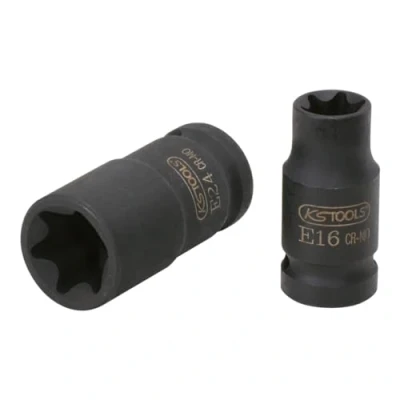 Abbildung von KS TOOLS 515.0997 Kraft Stecknuss E16 10 (3/8&quot;)mm (Zoll) Außen Torx, E Profil