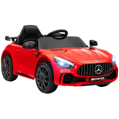 Abbildung von AIYAPLAY Elektro Kinderauto 12 V mit 2,4G Fernbedienung, USB, MP3, Musik, Belastbarkeit 25 kg, (1 tlg), 3 5 km,h, für Kinder 6 Jahre, Rot